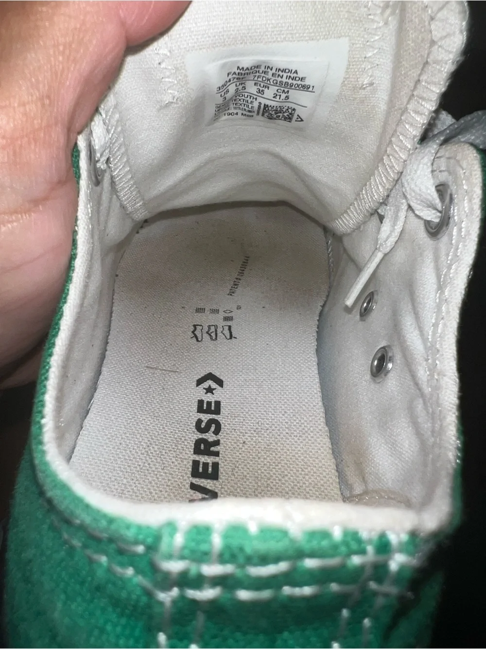 Converse Kids Low-Top Sneakers in Green with White Accents